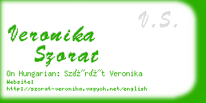 veronika szorat business card